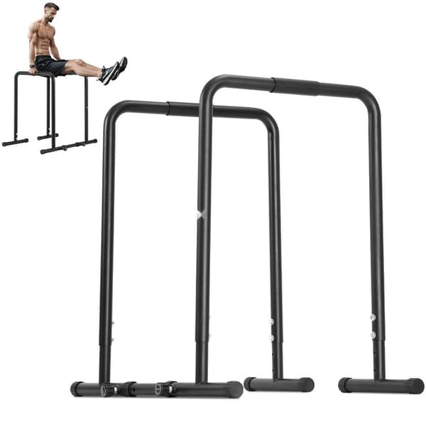 Diptanko, 440 lbs kapasiteetti, kestävä säädettävä dip-jalusta, Parallette-push up -teline kotikuntosaliin.