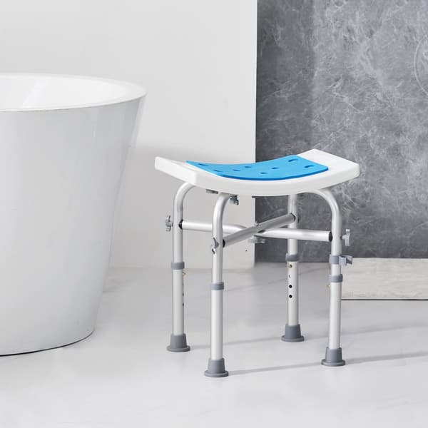 Duschstol med justerbar höjd, halkfri bänk för dusch eller badkar, stöd för äldre och funktionshindrade, 226,8 kg kapacitet.