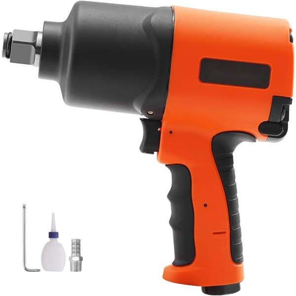 Luftdrevet 3/4" slagnøgle med op til 350 Nm moment, ideel til bilreparationer og vedligeholdelse. Robust kompositdesign.