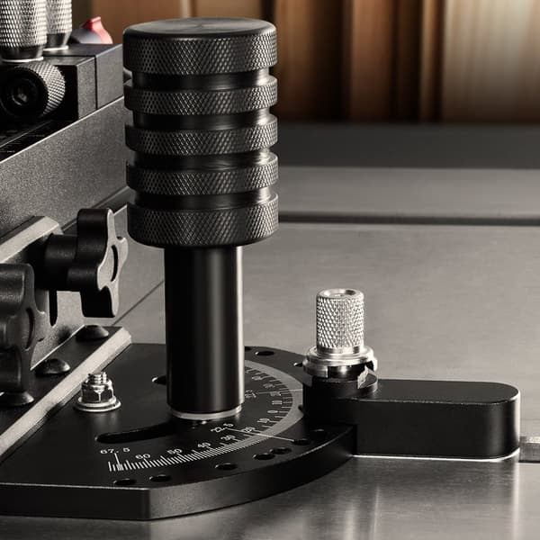 Precisionsgeringsmätare, standardspår 3/4'' x 3/8'', aluminium med justerbar kolv för träbearbetning.
