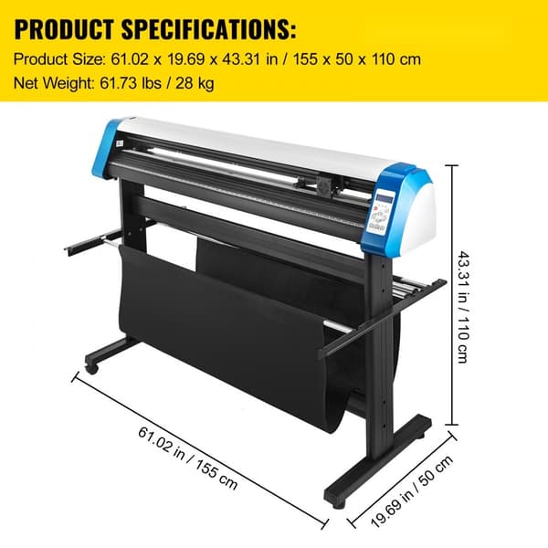 53-tums halvautomatisk Contour vinylskärare plotter med manuell positionering