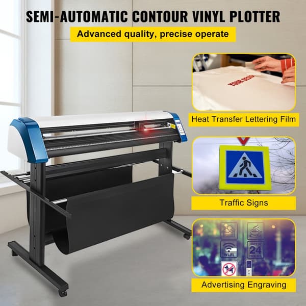 53-tums halvautomatisk Contour vinylskärare plotter med manuell positionering