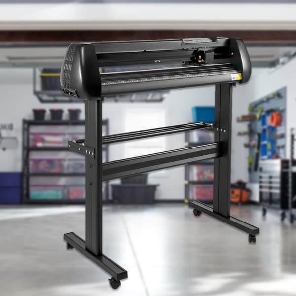 34" vinylskærer/plotter til skiltproduktion, med software, 3 knive og LCD-skærm. Ideel til præcise skæringer!