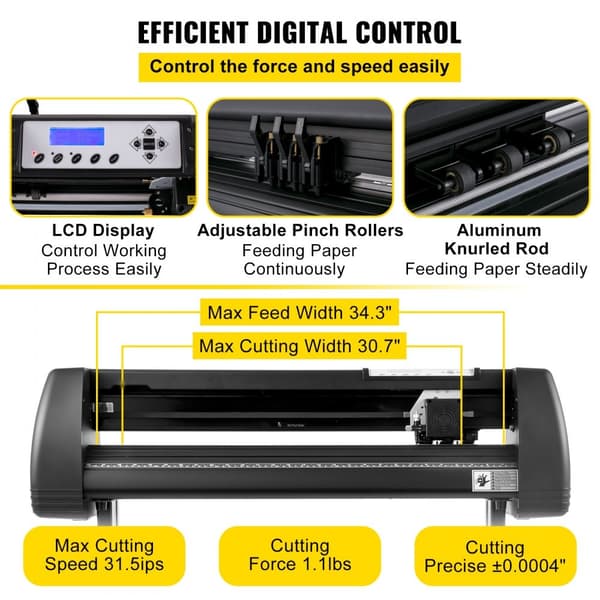 34" vinylskæremaskine med vinylplotter og SignCut-software til Windows og MAC.