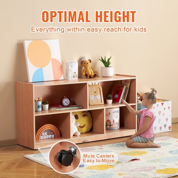 Viiden osan säilytyshyllykaappi, Cubby Storage 2-hylly, täydellinen kotikouluun.