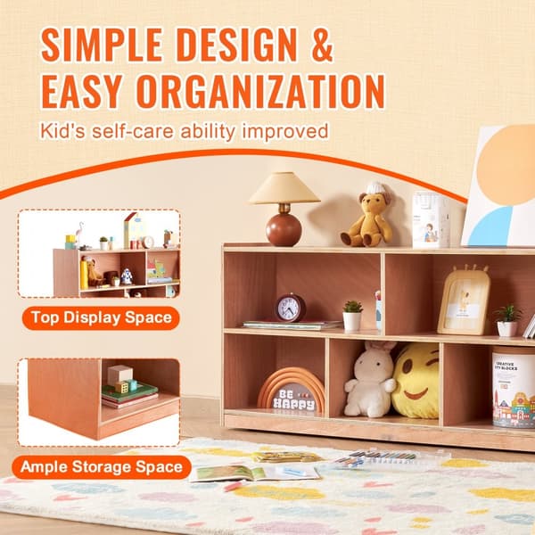 Viiden osan säilytyshyllykaappi, Cubby Storage 2-hylly, täydellinen kotikouluun.