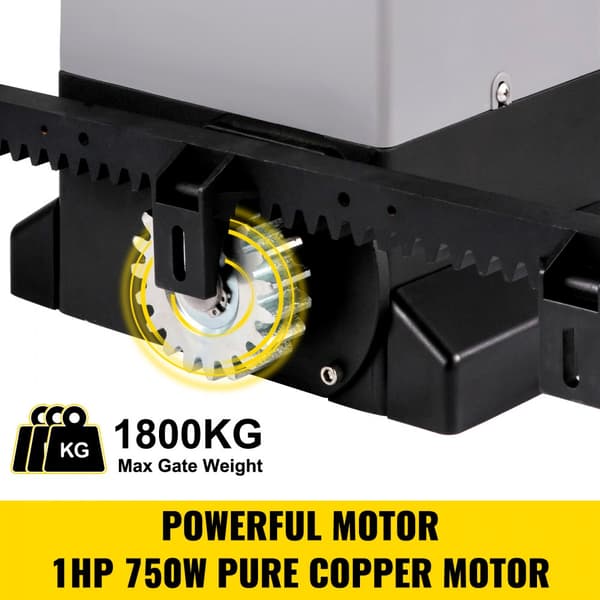 Automatisk skjutportsöppnare 1800 KG med fjärrkontroll & APP-kontroll.