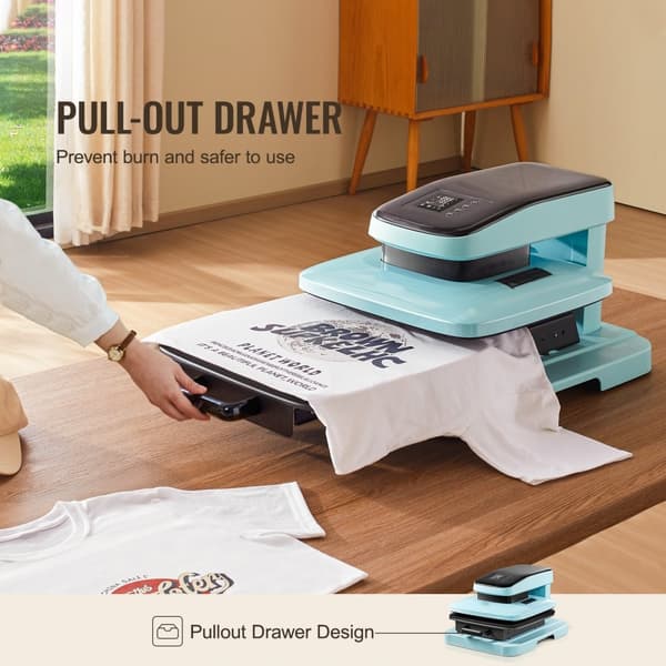 Auto Heat Press Maskine, 15 x 15 i Smart T-Shirt Presser med Automatisk Udgivelse, Hurtig og Jævn Opvarmning, Sublimation og Vinyl Projekter
