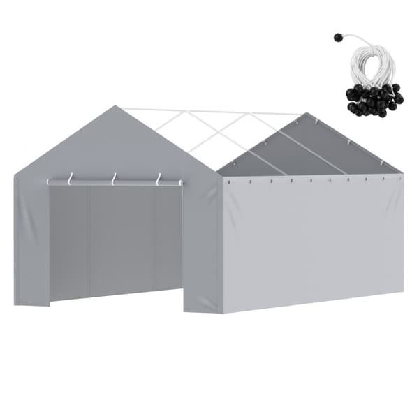 Carport Udskiftning: 12x20 fod Baldakin, Vandtæt & UV-Beskyttet Garage Telt med nem installation. (Top og ramme ikke inkluderet)