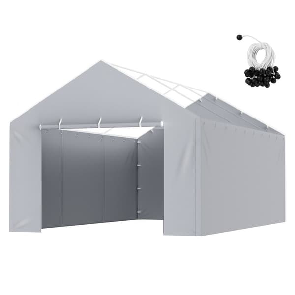 Carport Udskiftning: 12x20 fod Baldakin, Vandtæt & UV-Beskyttet Garage Telt med nem installation. (Top og ramme ikke inkluderet)