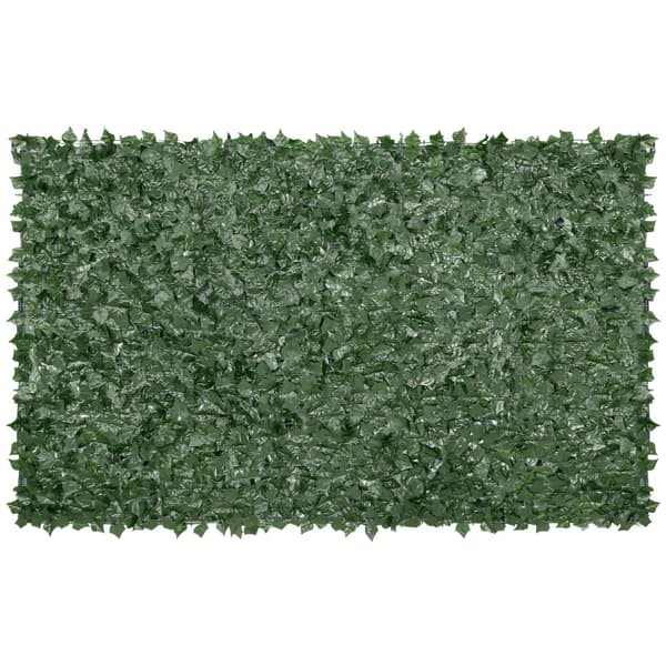 Ivy Privacy-staket, 1,5 x 2,5 m konstgjord grön väggskärm för trädgård, balkong och gård. Falska häckar med nät.