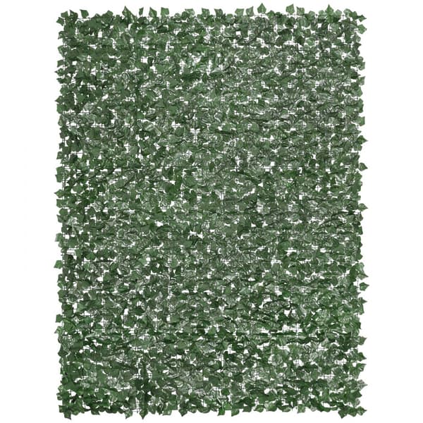 Ivy privatlivshegn, 2440 x 1830 mm kunstig grøn vægskærm med forstærkning. Perfekt til udendørs have, balkon og gårdhaveindretning.