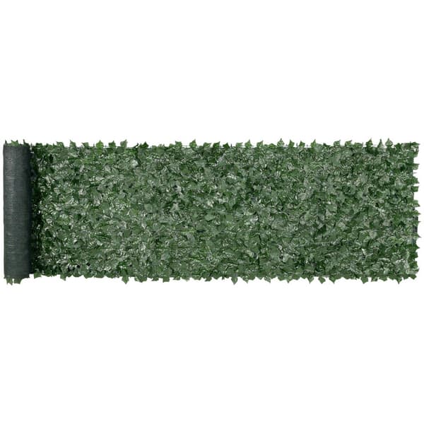 Ivy Privacy-staket, 1x4 m konstgjord grön vägg, murgröna staket med nät, dekoration för trädgård och balkong.