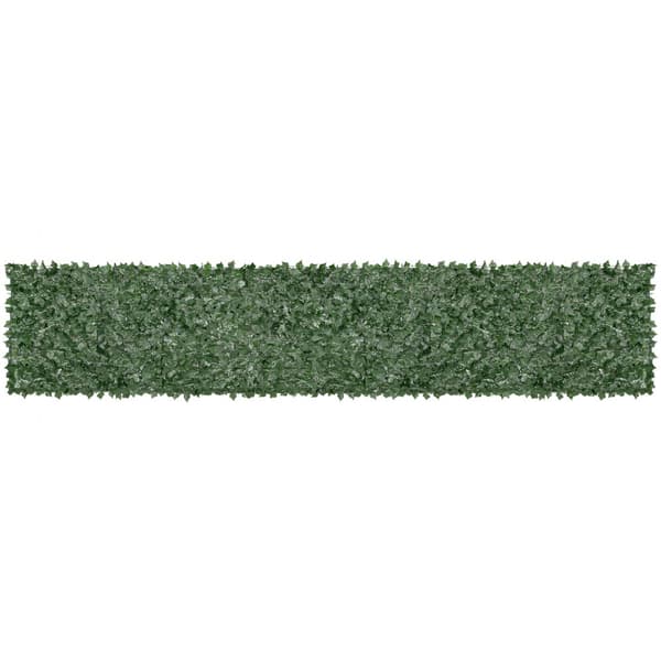 Ivy Privacy-hegn, 1 x 5 m kunstig grøn vægskærm med mesh-bagside. Perfekt til udendørs haver, gårdhaver og balkoner.