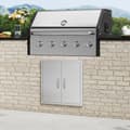 Miniatyrbillede 8 af 9: BBQ-adgangsdør, 610x610 mm, rustfri stål, dobbeltdør til udendørs køkken, ideel til grillstation og udendørs skab.