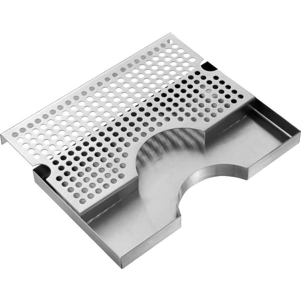 Kegerator øldrypbakke i 304 rustfrit stål med skridsikre puder til stabilitet og holdbarhed.