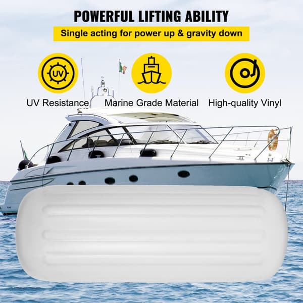 4 NYA Ribbad båtskärmar 10" x 28" Centerhål Bumpers Förtöjningsskydd