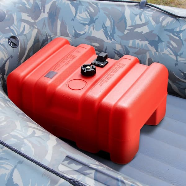 Marinebrændstoftank, 55L/14,53 gallon, transportabel til påhængsmotorbåde. Let at bære, ideel til yacht og fiskerbåd. Rød design.