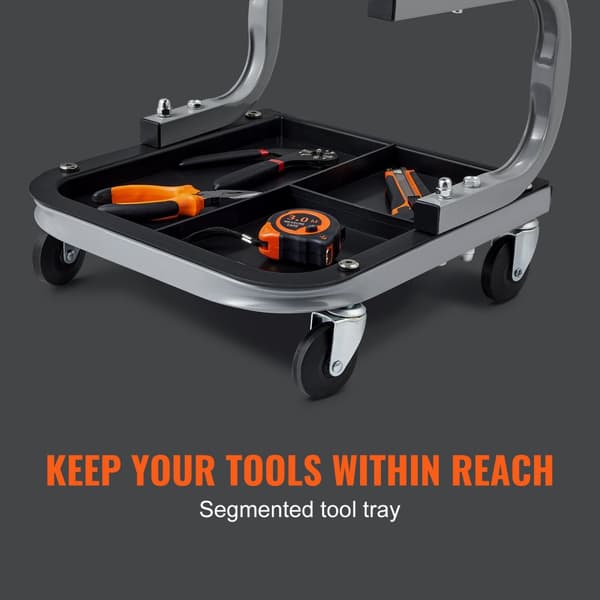 Mechanics Autotallin jakkara 250 LBS - Ergonominen työtuoli autojen huoltoon ja korjaukseen.