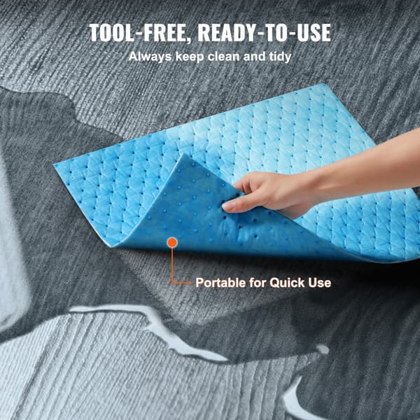 Spillabsorberande dynor, vattenabsorberande matta i låda, 6 Gal kapacitet, 15" L x19" W, 30 st per box.