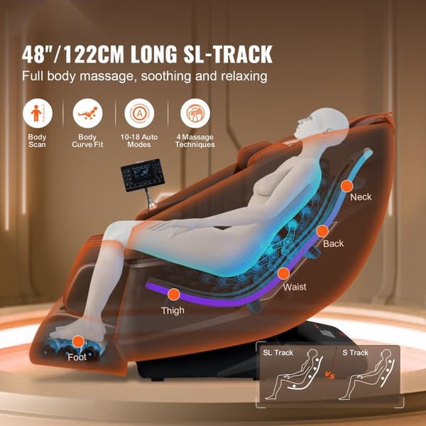 Helkroppsmassagestol, Shiatsu-massager, liggande stol, SL-skena