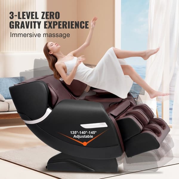 Fuldkropsmassagestol 0 Gravity, 3D Shiatsu med 6 afslapningstilstande - perfekt hvilestol til optimal komfort.