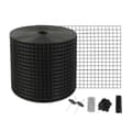 Miniatyrbillede 1 af 9: 6 tommer x 100 fod solpanel fuglebeskytter, Critter Guard rulle med 100 aluminiumsbefæstelser, rustfri PVC-belægning, 1/2 tommer tråd.