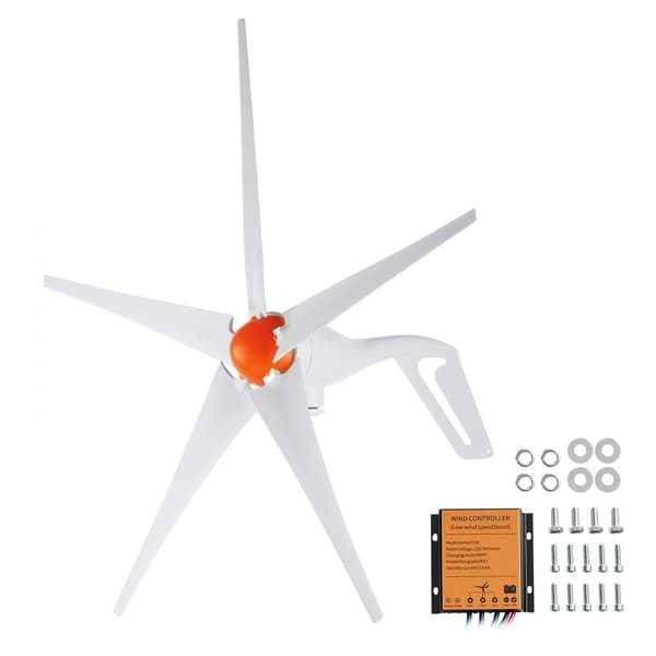 500W vindmøllegenerator 12V, 5-blads sæt med MPPT-controller til optimal energiproduktion.