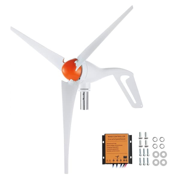 500W vindmøllegenerator 24V med 3-blads møllesæt og MPPT-controller - Effektiv energi til dit projekt.