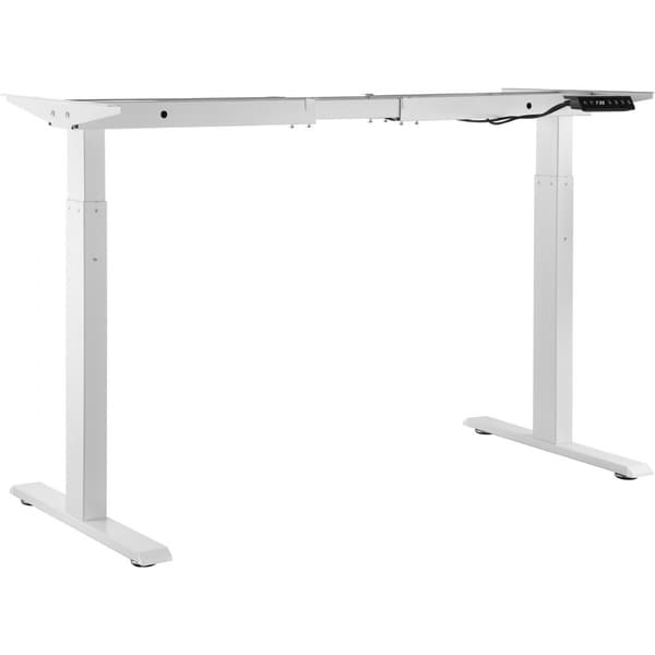 Stående skrivbordsram med dubbel motor, justerbar höjd 27,6"-46,1" & längd 43,3"-70,1". Ergonomisk DIY-arbetsstation.