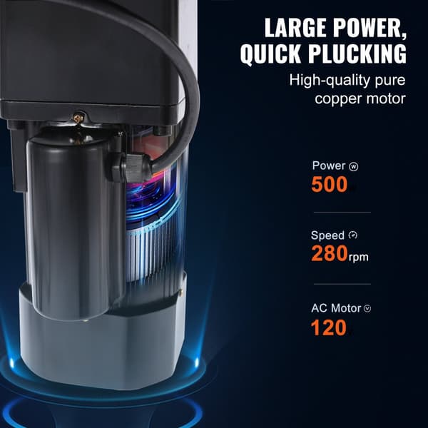 Kyllingplukker Maskin Federplukker Rostfri ståltrumma 280RPM Motor