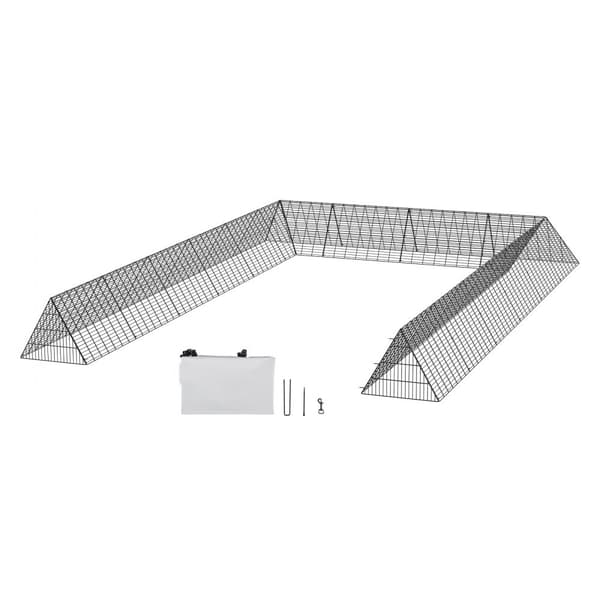 Kyllingetunneller 236,2 x 157,5 x 24,2 cm, bærbare til udendørs brug - perfekt til kyllinger, ænder og kaniner. 2 sæt inkluderet.