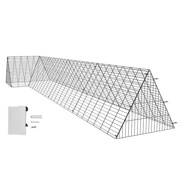 Kanatunnelit 157,5 x 39,4 x 24,2 tuumaa pihalle, kannettavat ulkotunnelit kanoille, ankoille ja kaneille.