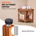 Miniatyrbillede 4 af 9: Hjørne teak brusebænk, 18,5" højde, 15,5" radius. 100% skimmelbestandigt teaktræ. Bæreevne: 500 LBS. Perfekt til badeværelse og udendørs brug.