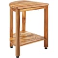 Miniatyrbillede 9 af 9: Hjørne teak brusebænk, 18,5" højde, 15,5" radius. 100% skimmelbestandigt teaktræ. Bæreevne: 500 LBS. Perfekt til badeværelse og udendørs brug.
