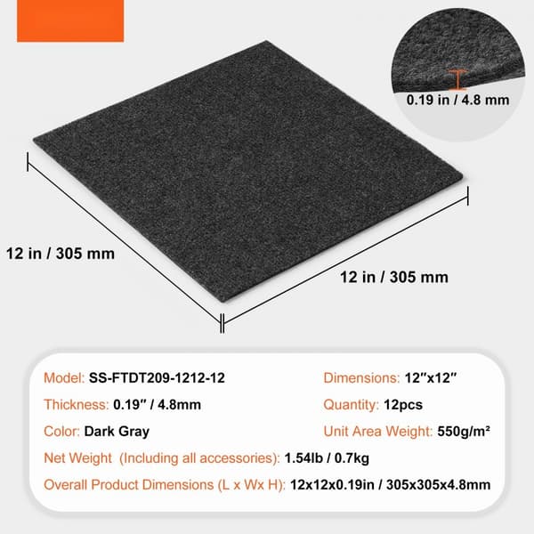 Irrotettavat ja kiinnitettävät mattolaatat, 12x12 tuumaa, itsekiinnittyviä, pehmeitä, helppo asennus makuuhuoneeseen.