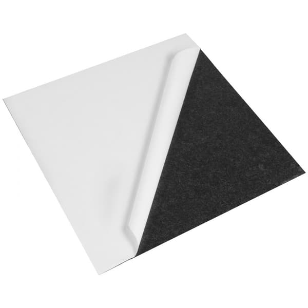 Tæppefliser 24"x24" selvklæbende, bløde og nemme at installere. Perfekte til soveværelse og stue (15 fliser, kulsort).