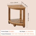 Miniatyrbillede 7 af 9: Hjørne brusebænk i polystyren, 16,5" høj, 12,8" radius. Vandtæt og robust opbevaringshylde til brusestol - perfekt til badeværelse og udendørs brug.