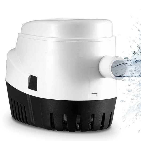 Lænsepumpe, 750GPH 12V automatisk med svømmerafbryder. Ideel til både, damme og kældre. 0,7" udløb, perfekt til små både.