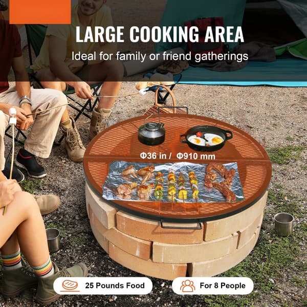 X-Marks Fire Pit -taitettava grilli, kestävä teräksinen BBQ-teline, 36" musta, täydellinen ulkoilmakäyttöön.