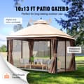 Miniatyrbillede 6 af 9: Terrassepavillon til 10-12 personer, 3 x 4 m, med myggenet, metalramme og PU-belagt polyester. Ideel til gårdhave og terasse.