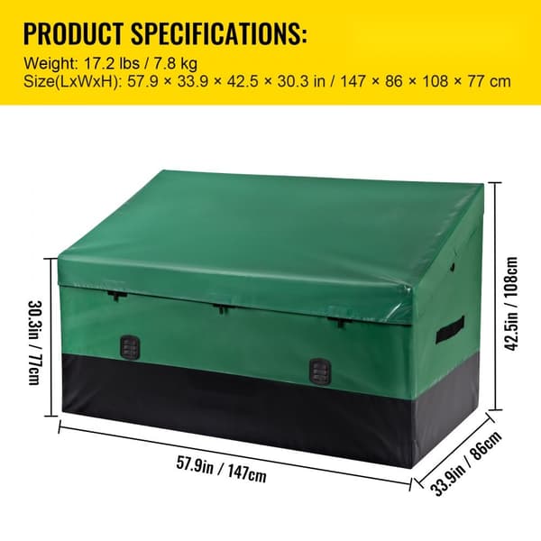 Ulkosäilytyslaatikko Patio Deck Box, 230 gallonan vedenpitävä PE-peite, kestävä ja tilava säilytysratkaisu.