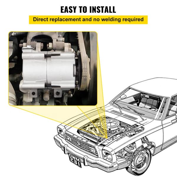 A/C-kompressor og kobling til CO 101290C (4L3Z19703AB) til Ford Lincoln Mercury 93–07, motorer 4,2 l, 4,6 l, 5,4 l, 6,8 l.