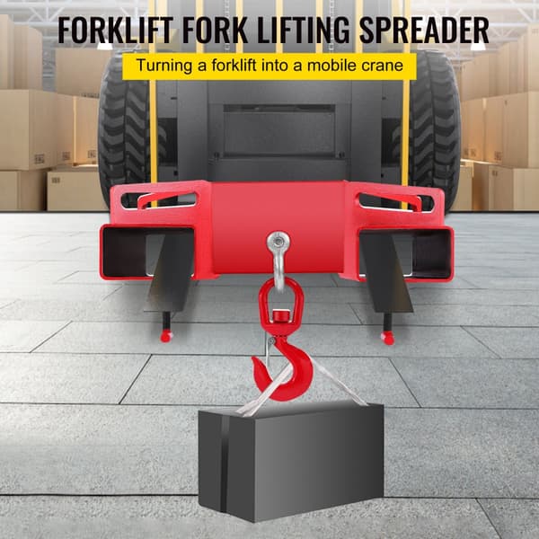 3 tons gaffeltruck med løftekrog, 6000 LBS/3000 KG kapacitet. Drejelig krog til mobilkran og gaffeltrucktilbehør.