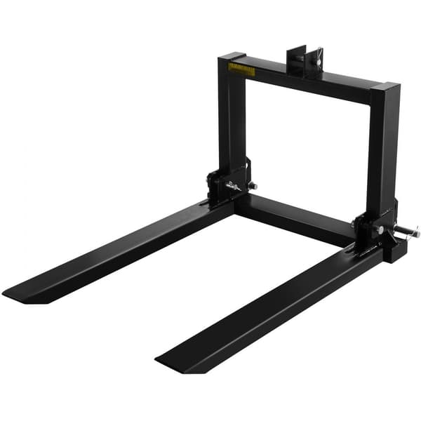 3-punkts trækpallegaffel, 2000 lbs, gaffeltilbehør til kategori 1 traktor, 25,5''x22''x41'', ståludstyr til traktorer & minilæssere.