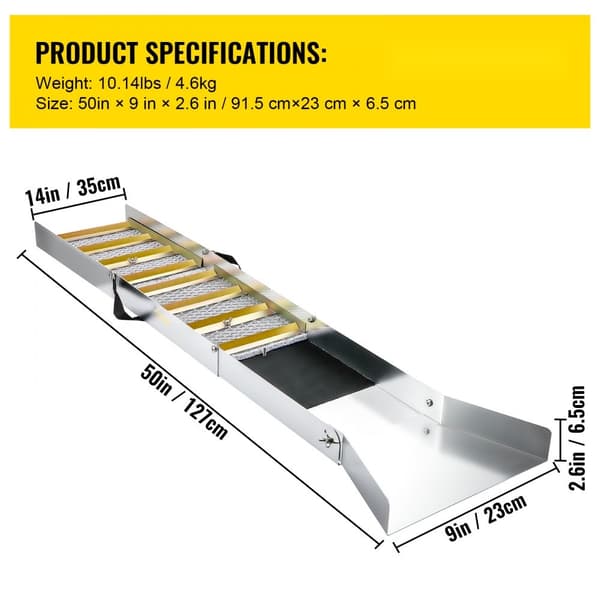Sammenklappelig aluminiums sluice box, kompakt 50" til guld. Letvægtsbærer, perfekt til flod- og bækudvinding af guld.