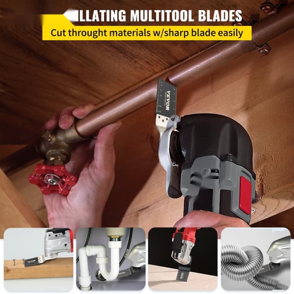100 STK Oscillerende savklinger, Hurtigudløsnings multitool blade kit, HCS værktøjsklinger til træ, plast og metal. Kompatibel med topmærker.