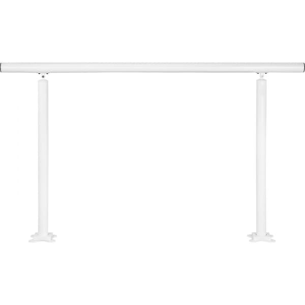 Trappegelændersæt, 5 FT justerbare aluminiumgelændere til 0-5 trin, ideelle til indendørs og udendørs trapper for ældre.