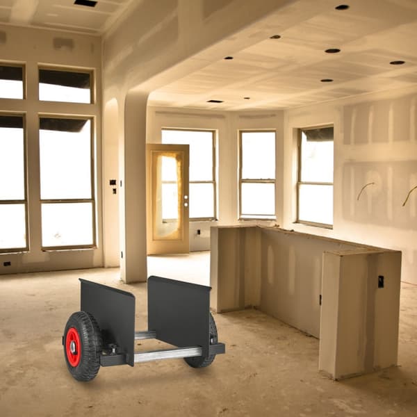 Panel Dolly 600 lbs gipsvæg dørvogn med 8" pneumatisk hjul til nem transport af vægge og materialer.