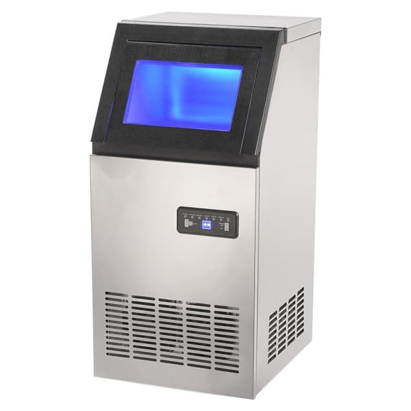 Kommerciel fritstående ismaskine, laver 38 kg isterninger pr. døgn – ideel til caféer og restauranter.